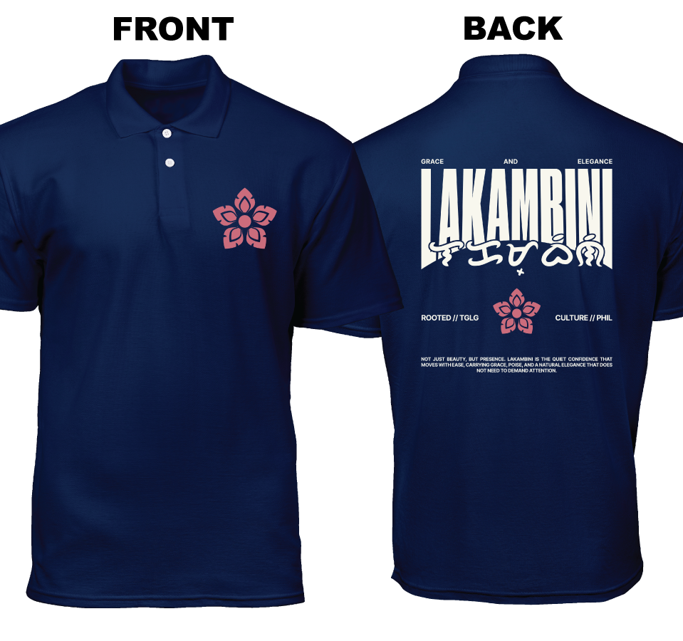 Cotton Polo Shirt: Lakambini (Front and Back)
