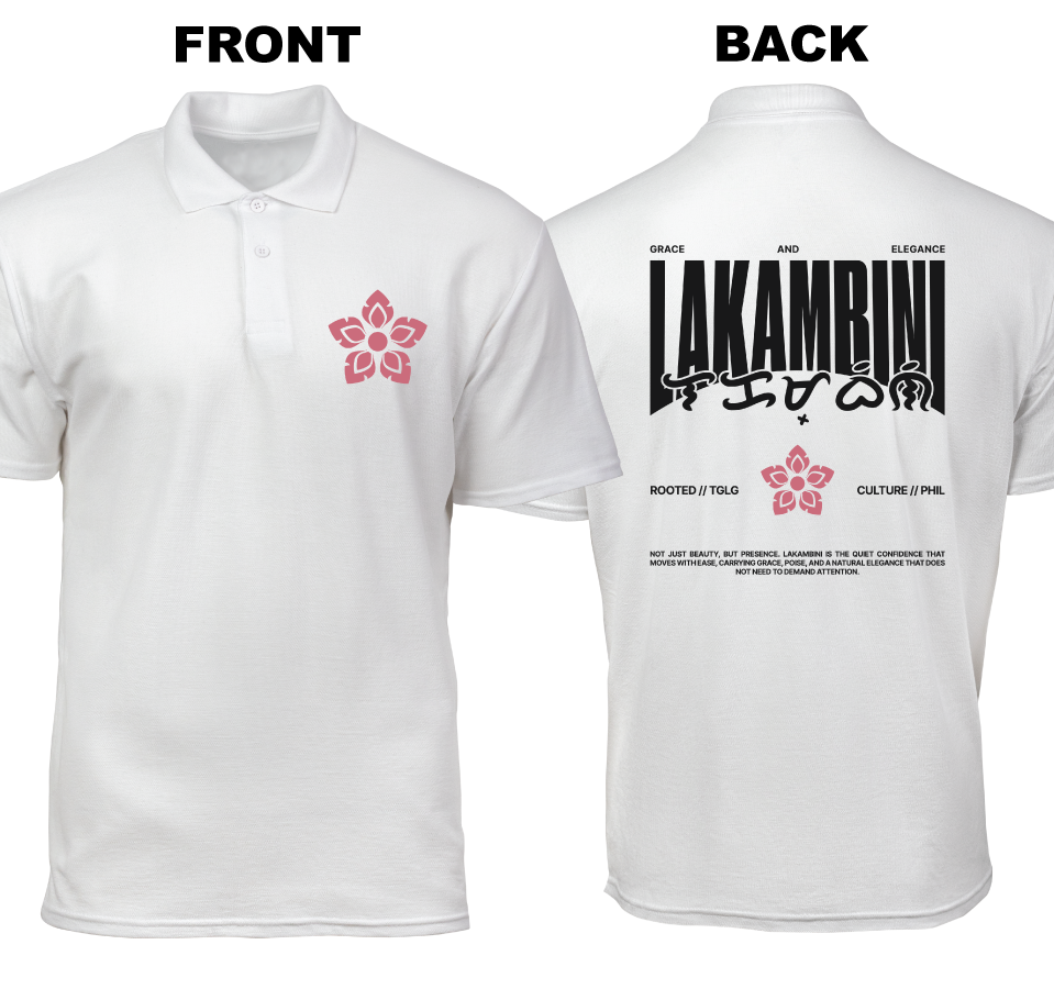 Cotton Polo Shirt: Lakambini (Front and Back)