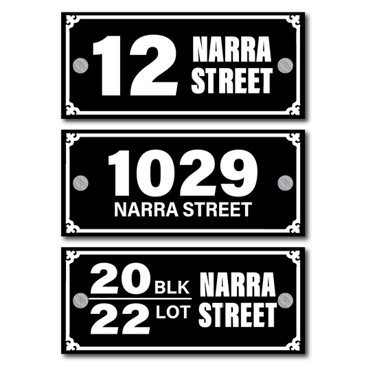 House Number Plate: Landscape