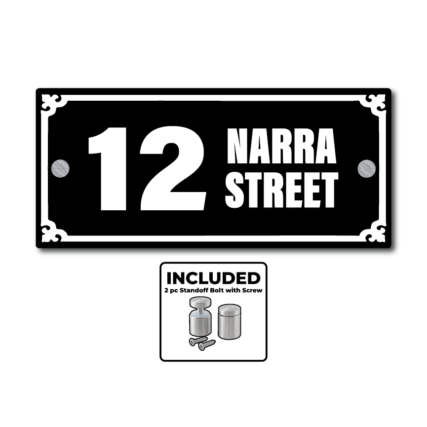 House Number Plate: Landscape