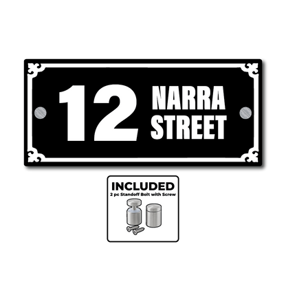 House Number Plate: Landscape