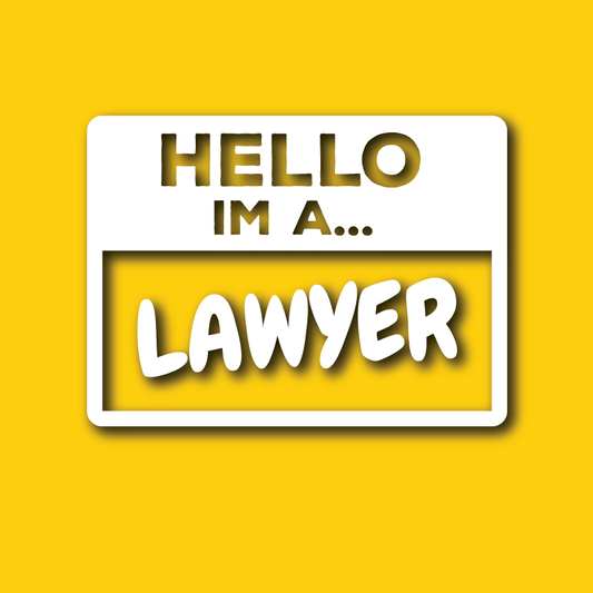 Vehicle Sticker: Lawyer Hello