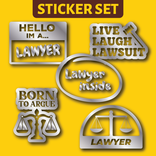 Vehicle Sticker: Lawyer Set