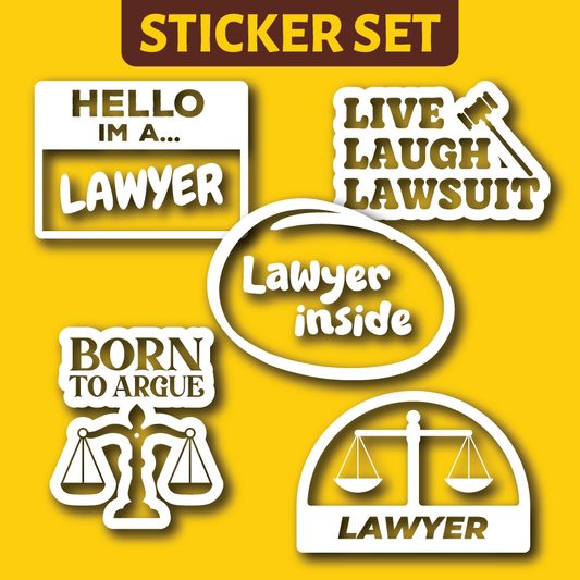 Vehicle Sticker: Lawyer Set