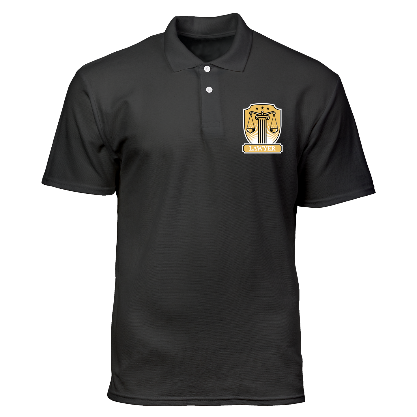 Cotton Polo Shirt: Lawyer Shield Badge Pocket