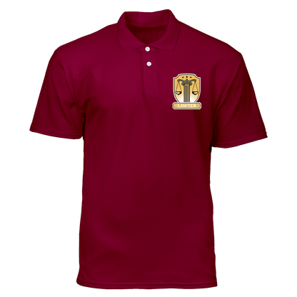 Cotton Polo Shirt: Lawyer Shield Badge Pocket