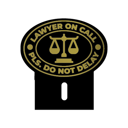 Acrylic Car Emblem: Lawyer Ver. 1