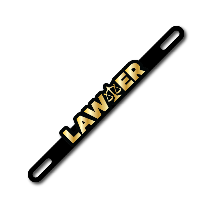 Car Plate Badge: Lawyer Version 2