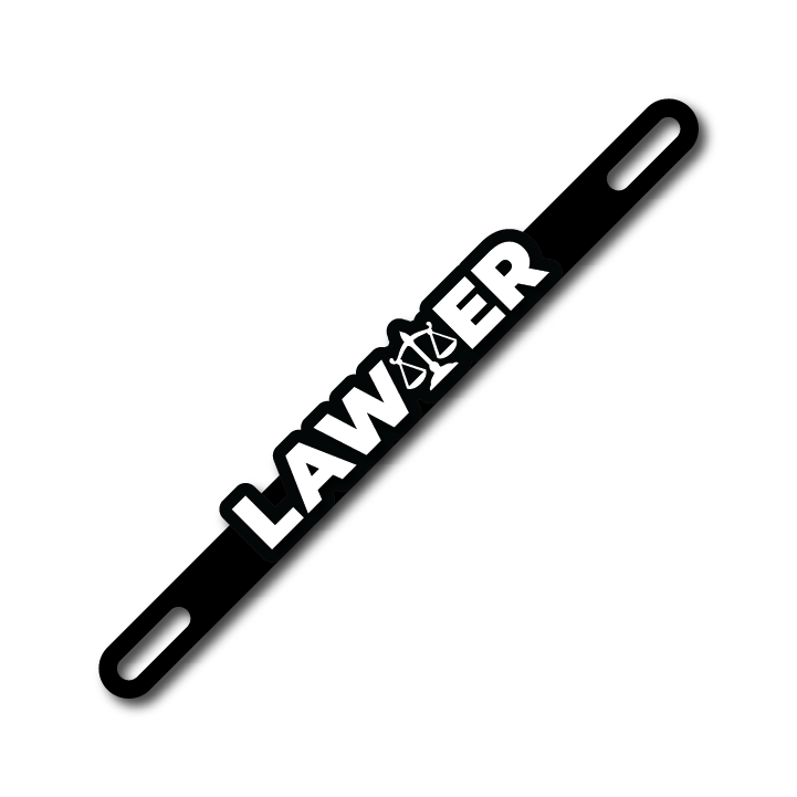 Car Plate Badge: Lawyer Version 2