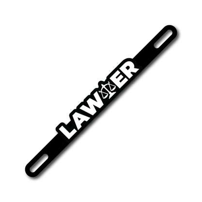 Car Plate Badge: Lawyer Version 2