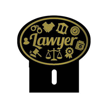 Acrylic Car Emblem: Lawyer Ver. 2