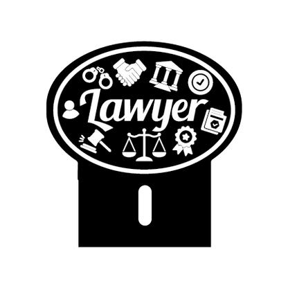 Acrylic Car Emblem: Lawyer Ver. 2