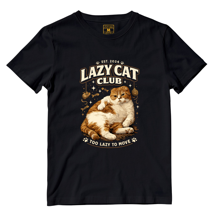 Cotton Shirt: Lazy Cat