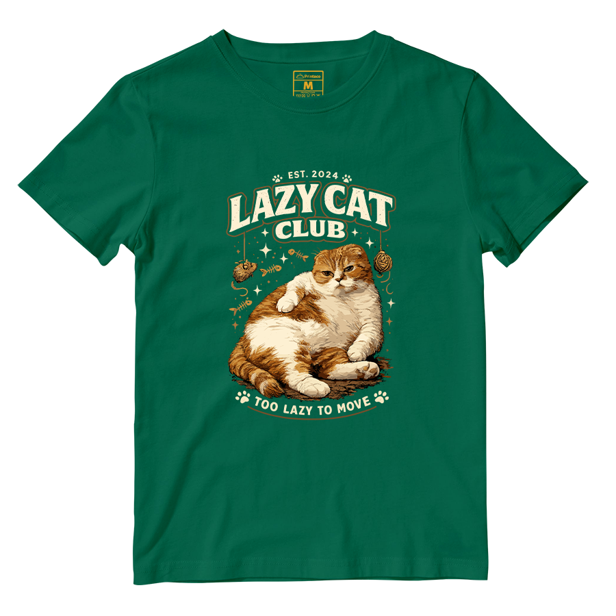 Cotton Shirt: Lazy Cat