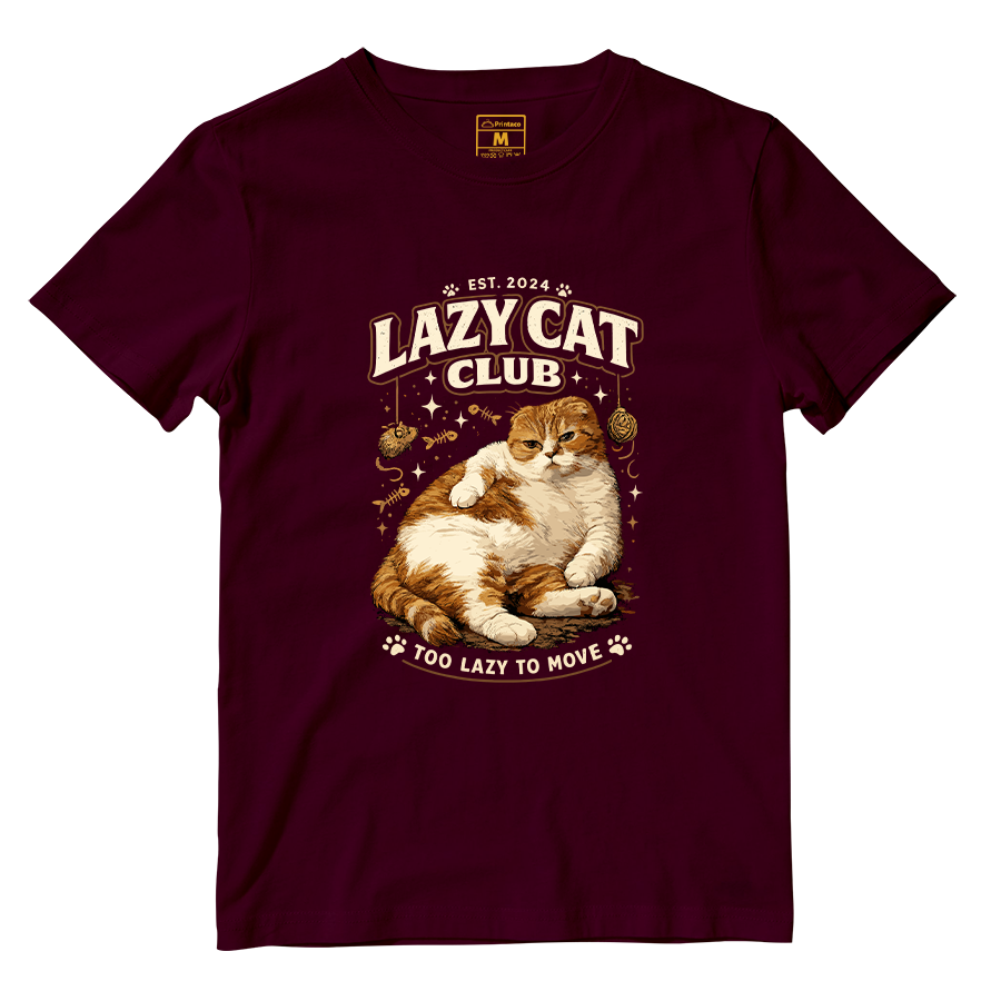 Cotton Shirt: Lazy Cat