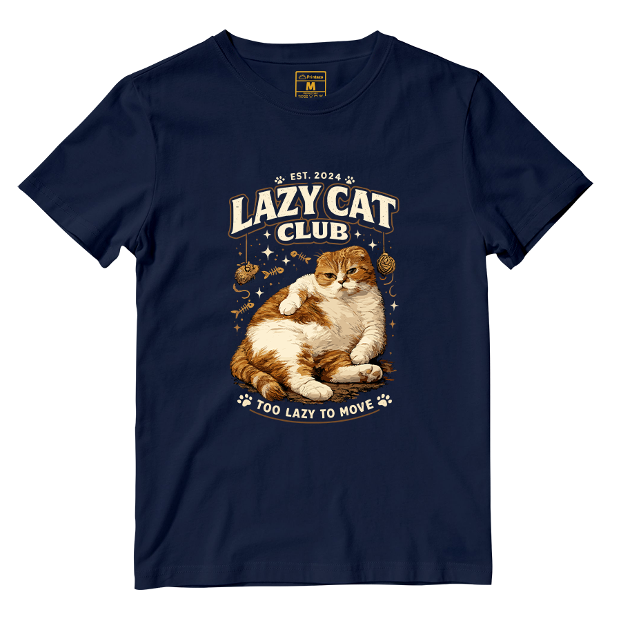 Cotton Shirt: Lazy Cat