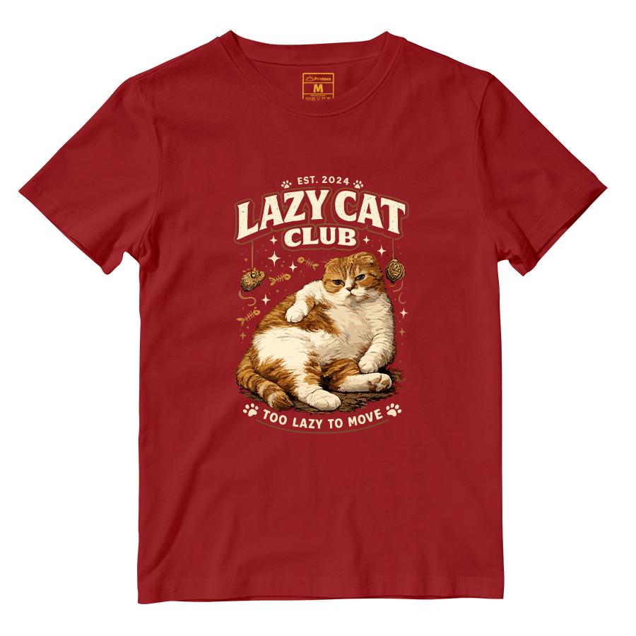 Cotton Shirt: Lazy Cat