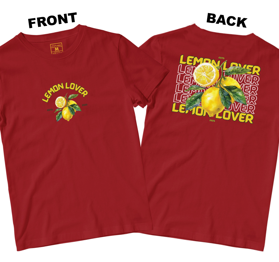 Cotton Shirt: Lemon Lover (Front and Back)
