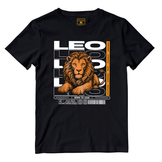Cotton Shirt: Leo Born To Lead