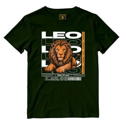 Cotton Shirt: Leo Born To Lead