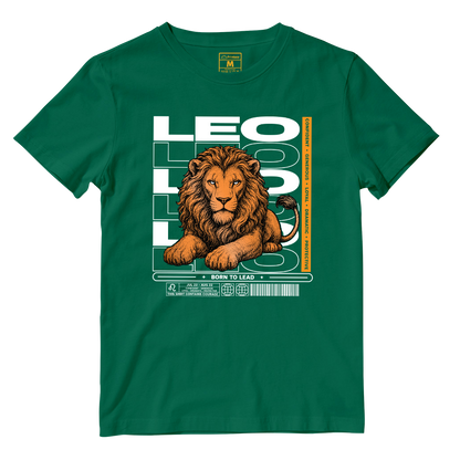 Cotton Shirt: Leo Born To Lead