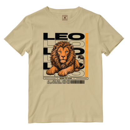 Cotton Shirt: Leo Born To Lead