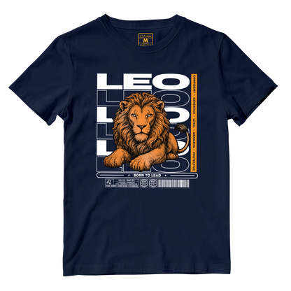 Cotton Shirt: Leo Born To Lead
