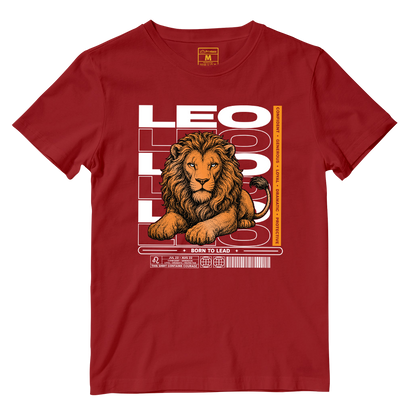 Cotton Shirt: Leo Born To Lead