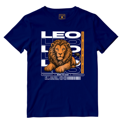 Cotton Shirt: Leo Born To Lead