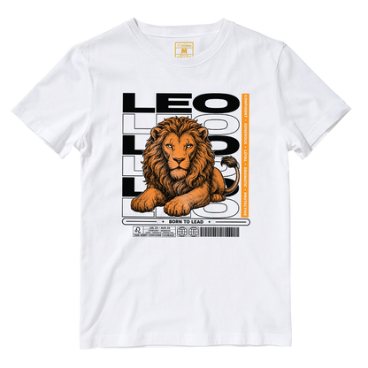 Cotton Shirt: Leo Born To Lead