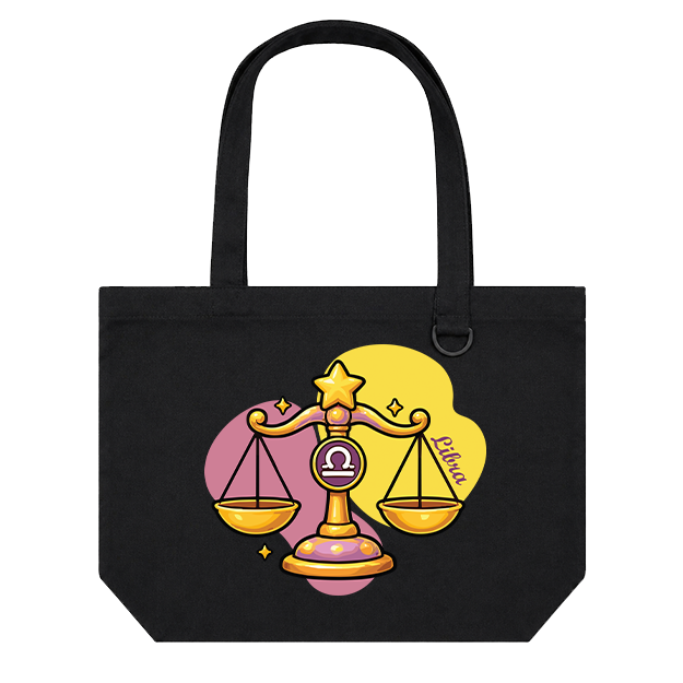Landscape Tote Bag: Libra Cartoon