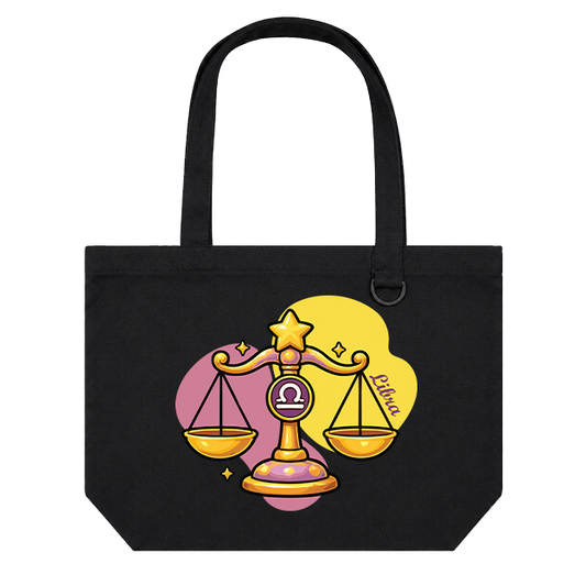 Landscape Tote Bag: Libra Cartoon