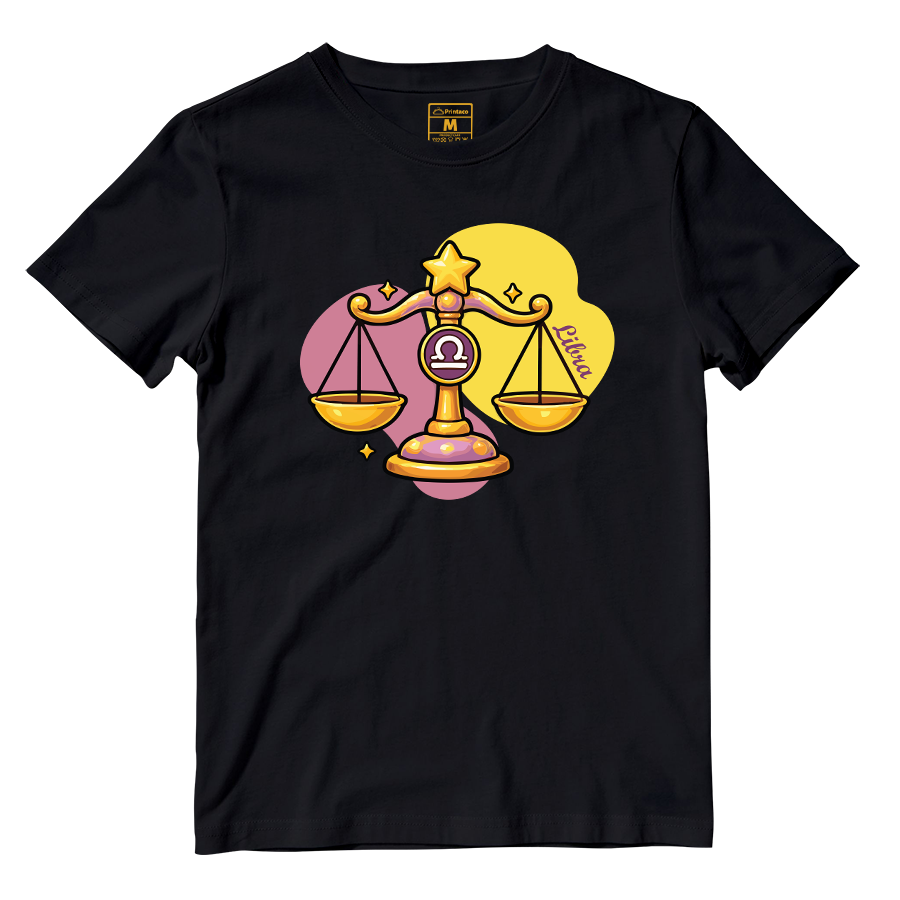 Cotton Shirt: Libra Cartoon