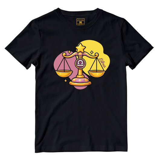 Cotton Shirt: Libra Cartoon