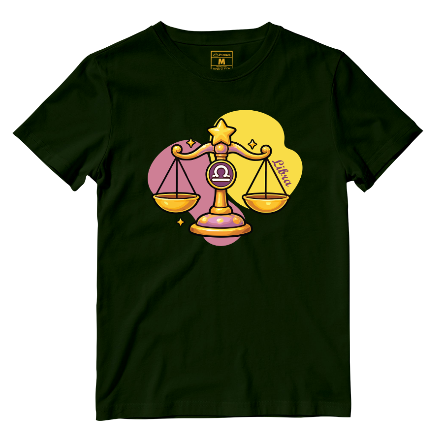 Cotton Shirt: Libra Cartoon