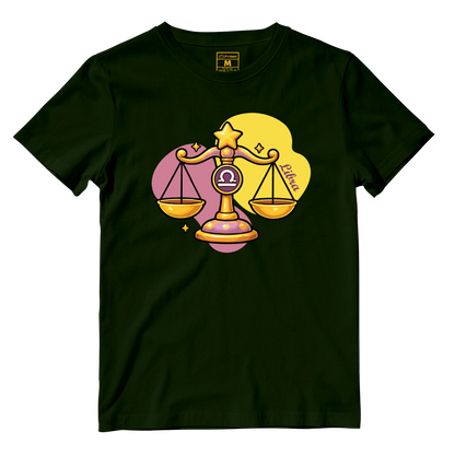 Cotton Shirt: Libra Cartoon