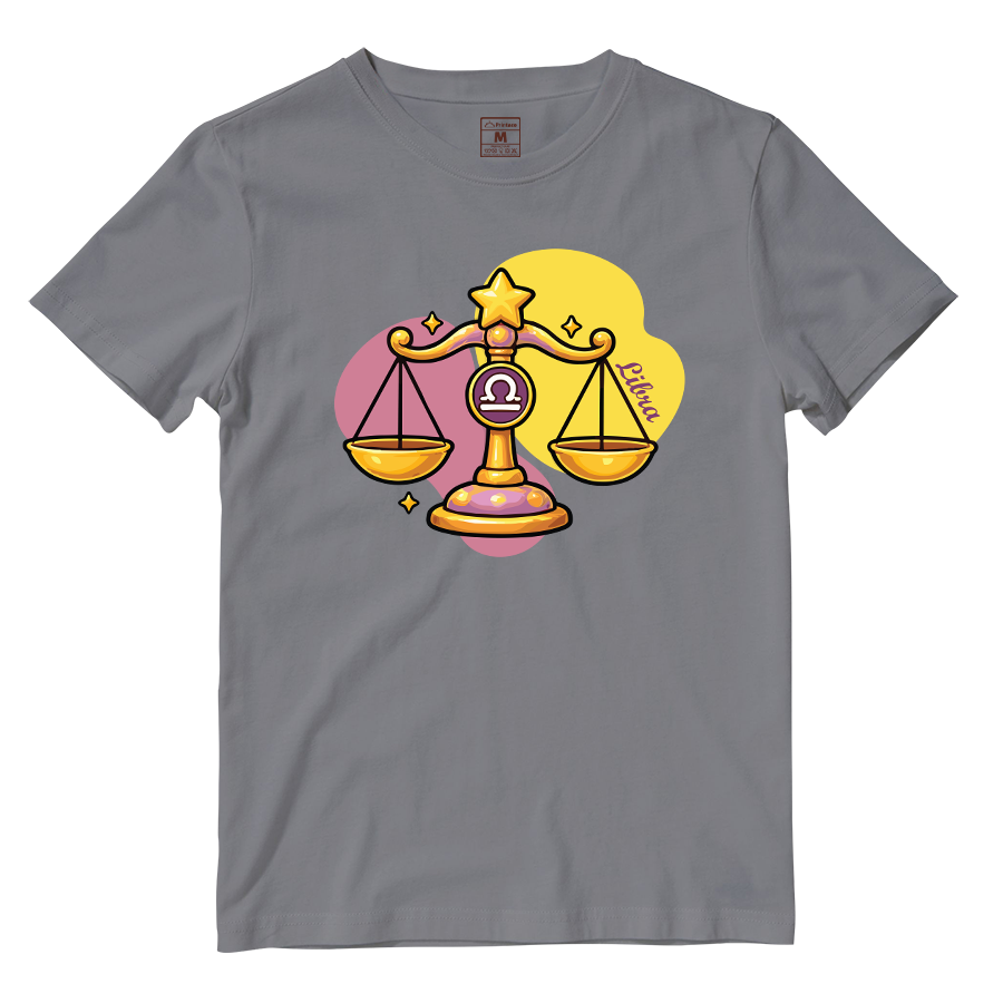 Cotton Shirt: Libra Cartoon