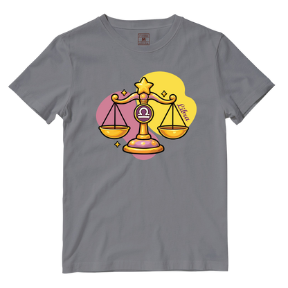 Cotton Shirt: Libra Cartoon