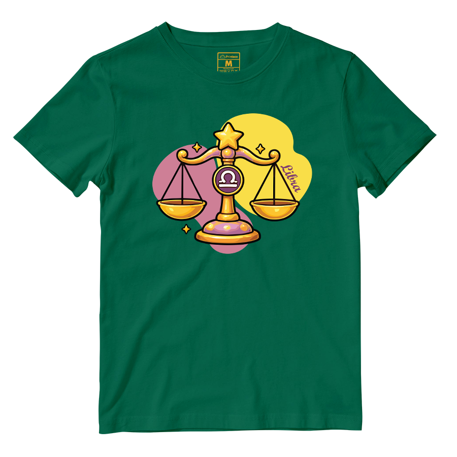 Cotton Shirt: Libra Cartoon