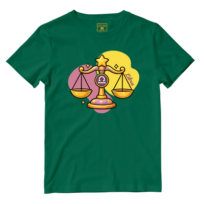 Cotton Shirt: Libra Cartoon