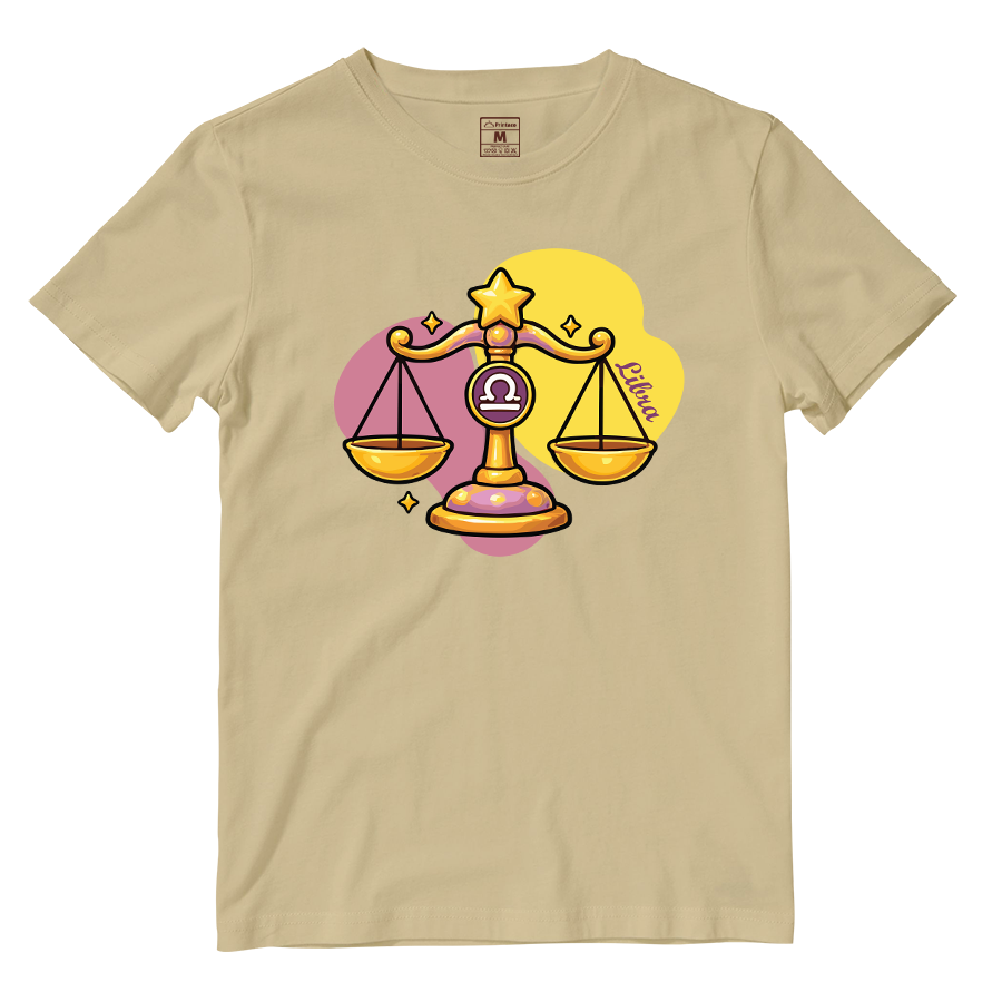 Cotton Shirt: Libra Cartoon