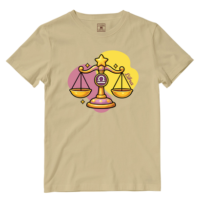 Cotton Shirt: Libra Cartoon