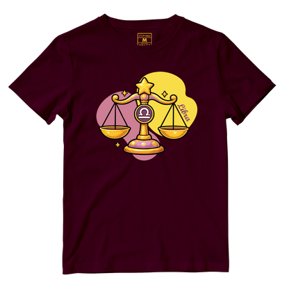 Cotton Shirt: Libra Cartoon
