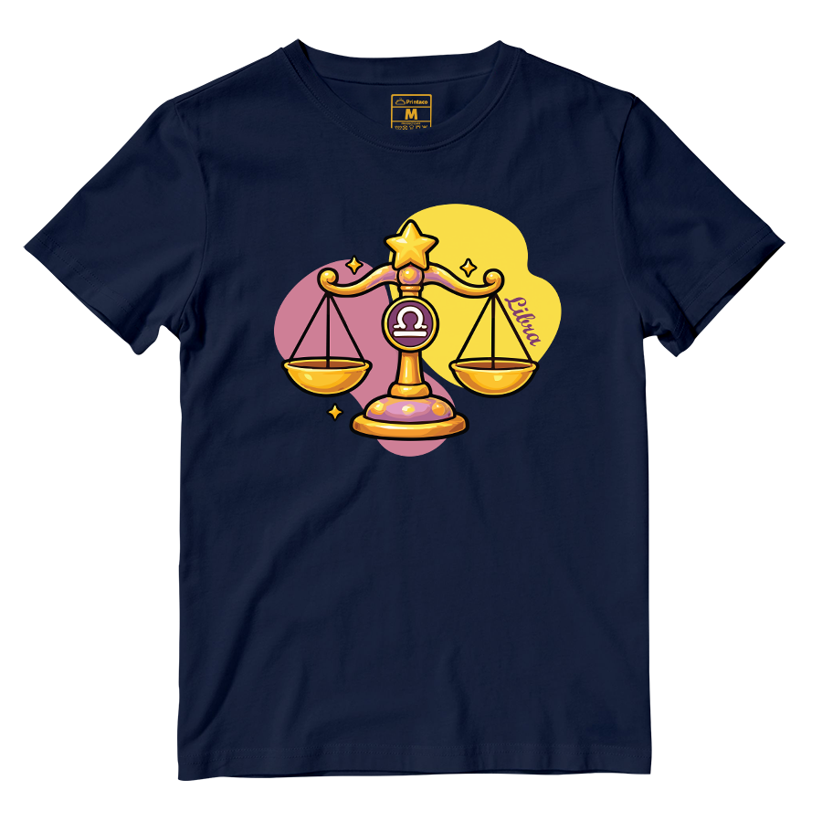 Cotton Shirt: Libra Cartoon