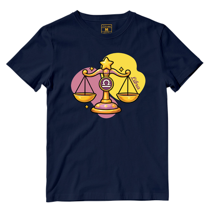 Cotton Shirt: Libra Cartoon
