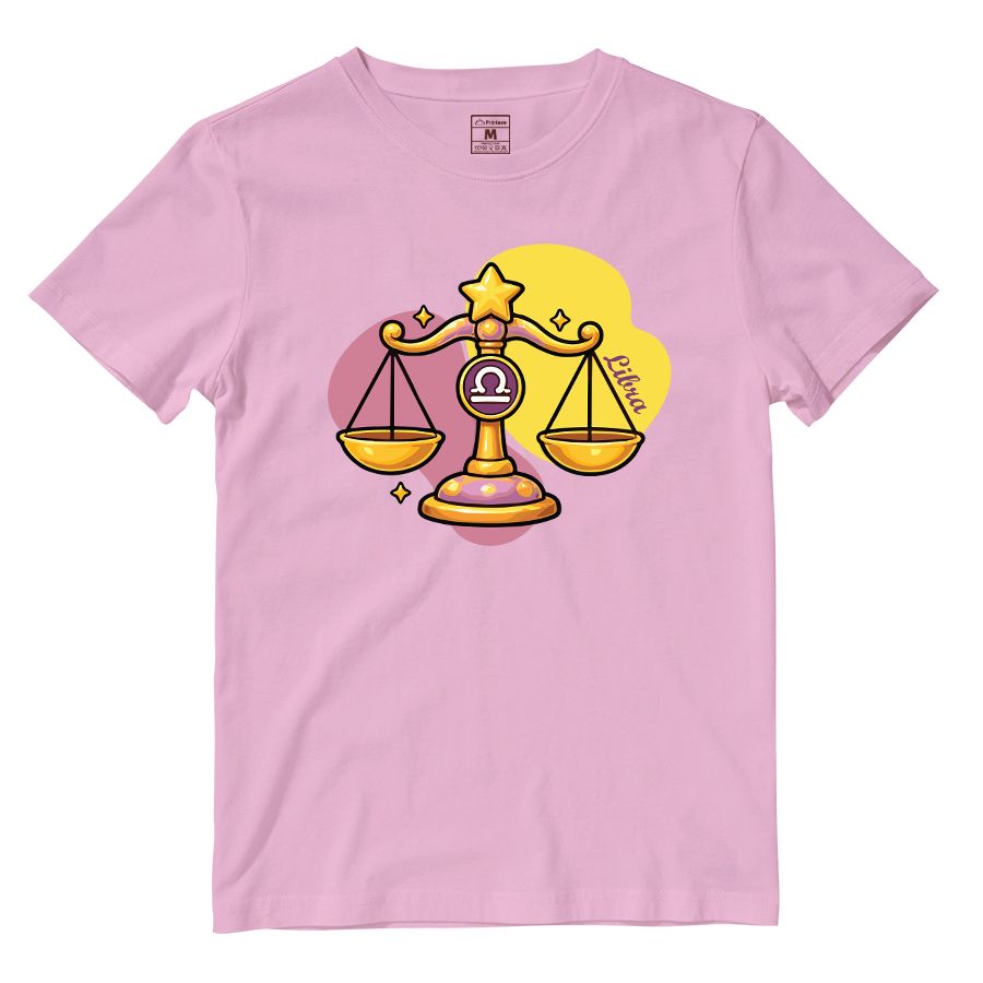 Cotton Shirt: Libra Cartoon