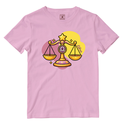 Cotton Shirt: Libra Cartoon