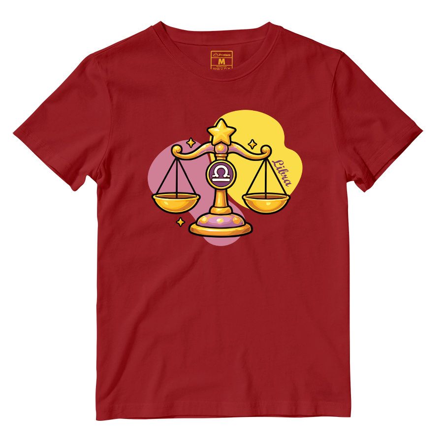 Cotton Shirt: Libra Cartoon