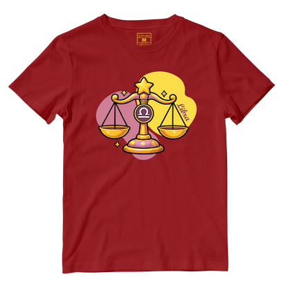 Cotton Shirt: Libra Cartoon