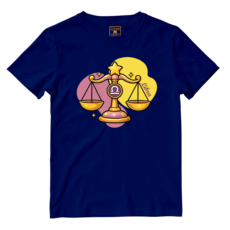 Cotton Shirt: Libra Cartoon